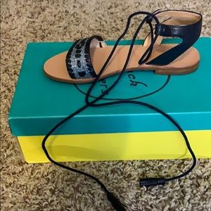 Jack Rogers tate raffia sandals